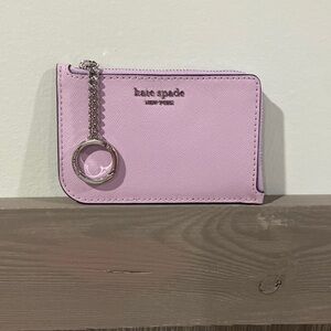 Lavender Kate Spade Zip Card Holder - never used!
